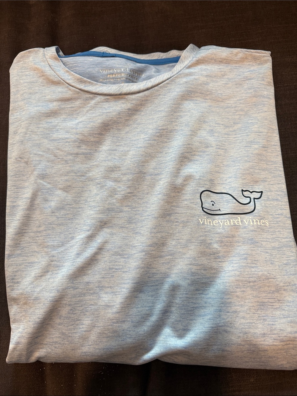 Vineyard Vines Light Blue Heather Long-Sleeve Rash Guard